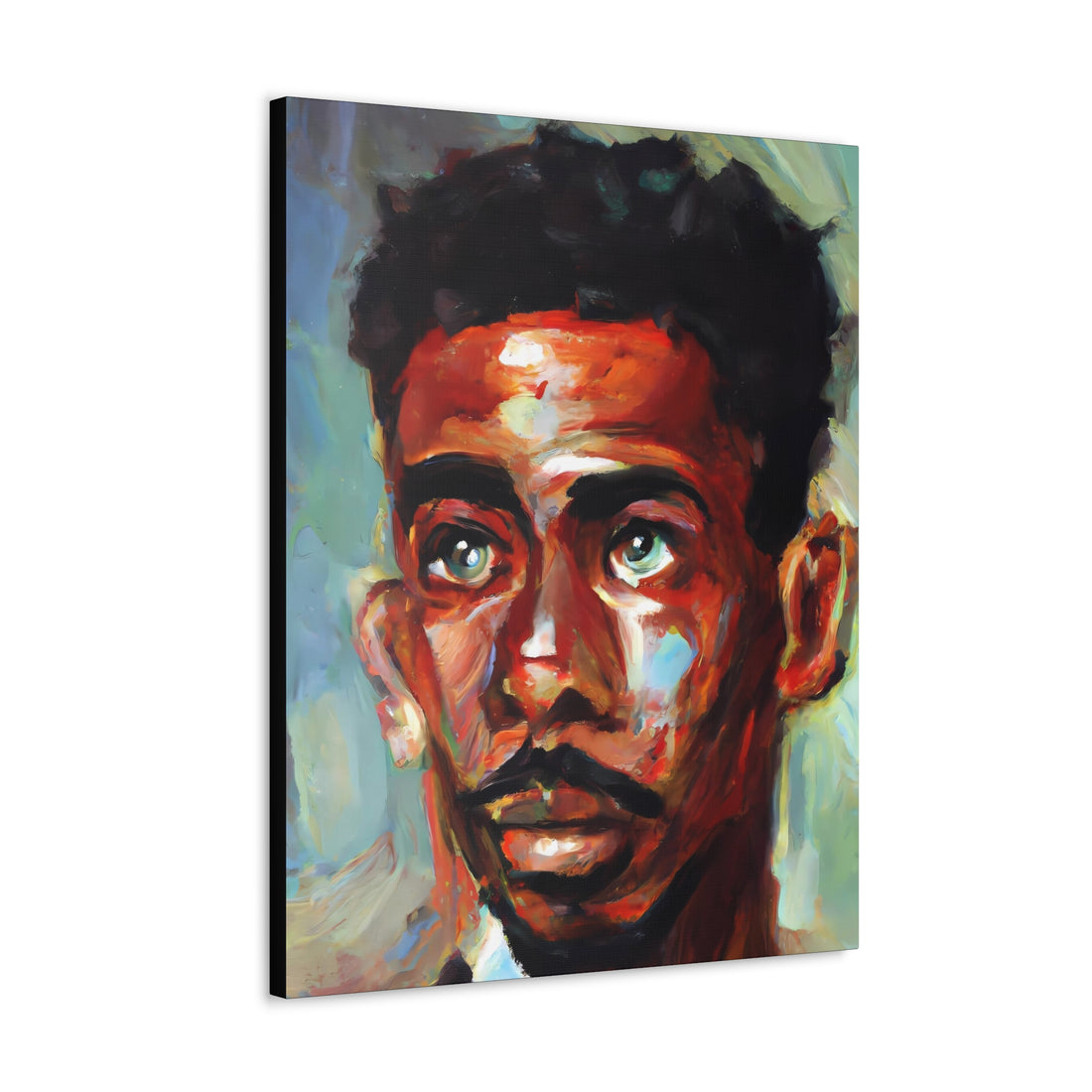 Green Eyed Man, Black Men Series CANVAS Wall Art