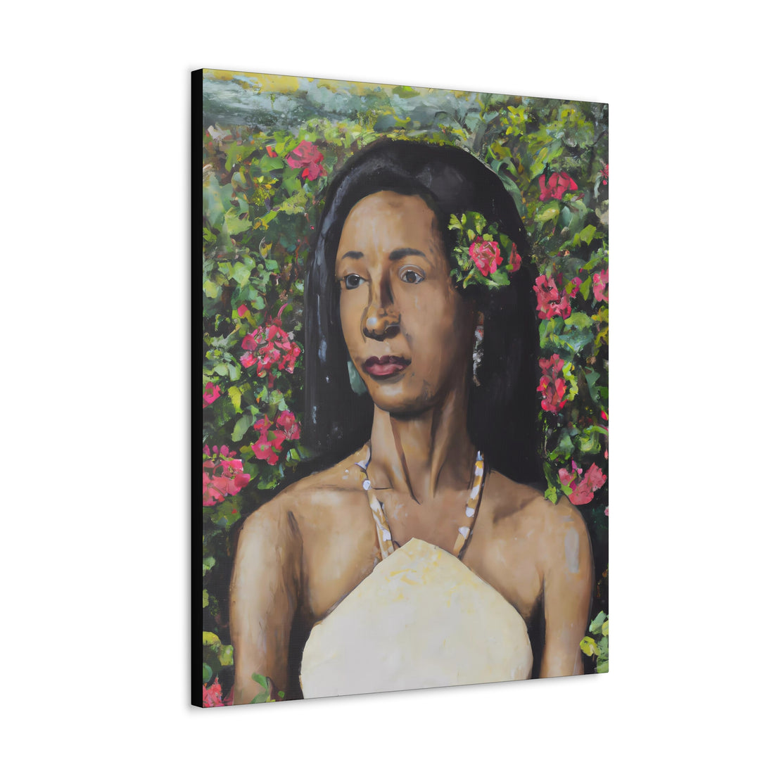 Lady in Cream, Garden Series | Canvas Wall Art