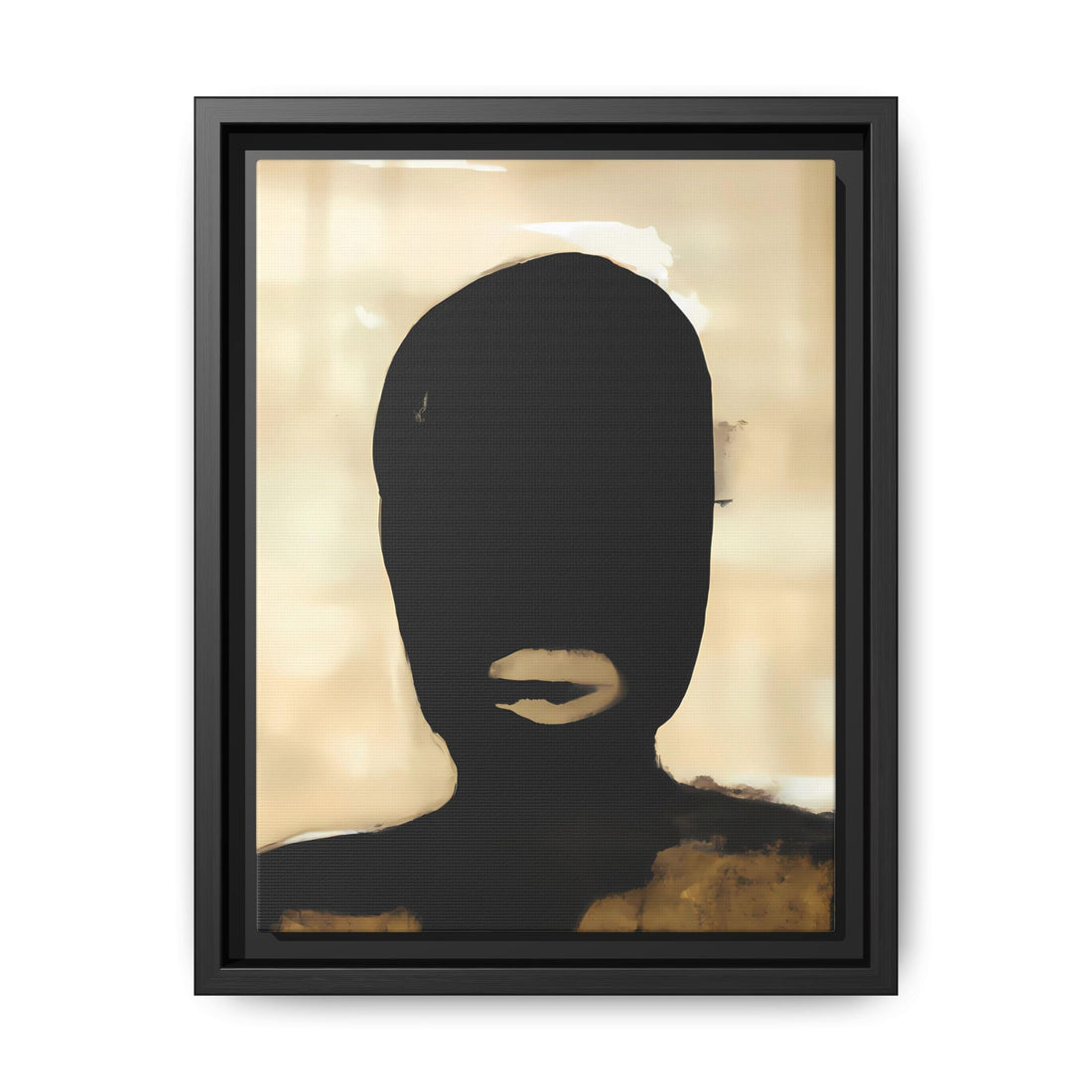 Study in Black 2, Fluid Series | Framed Canvas Wall Art