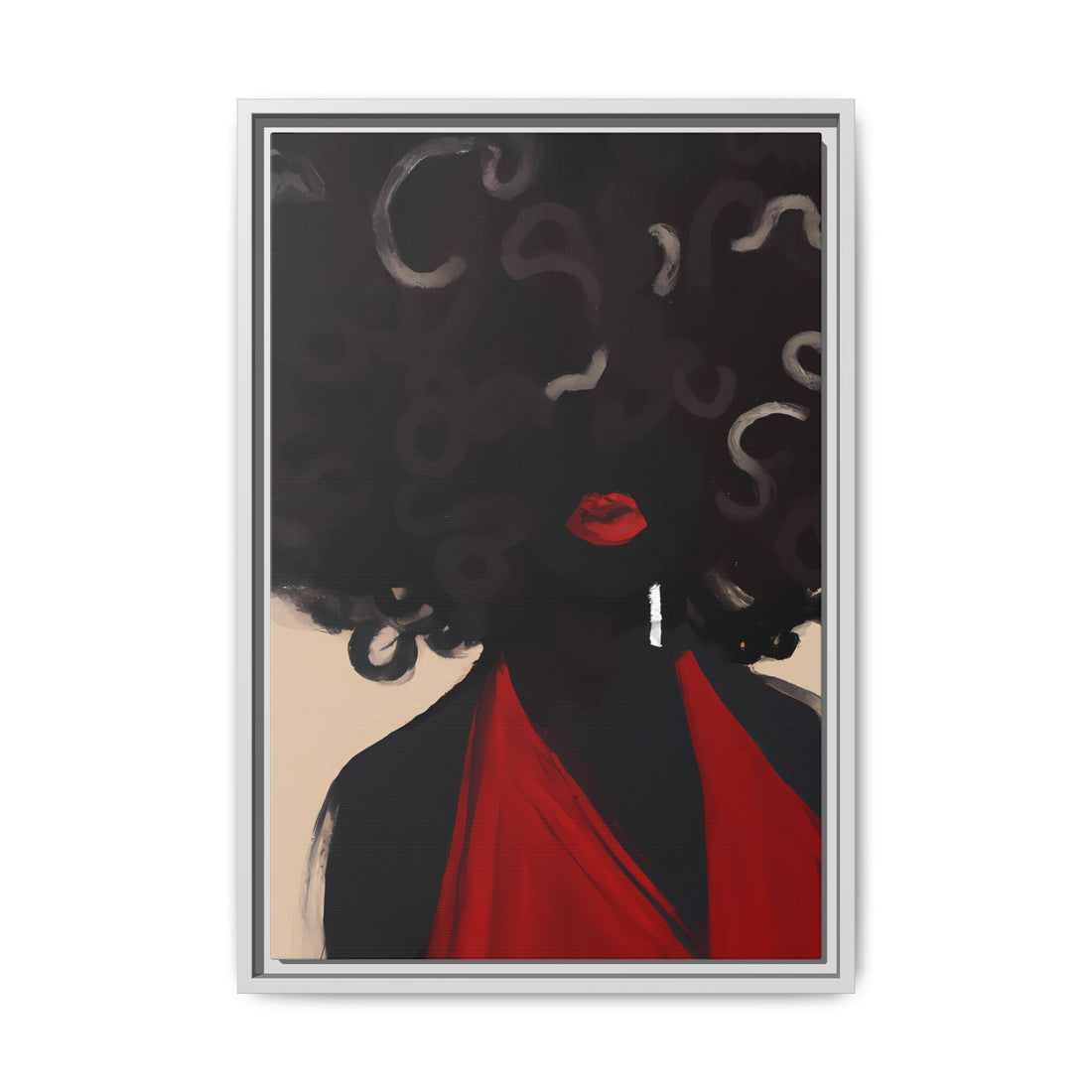 Afro Diva, Black Beauty Series | Framed Canvas Wall Art