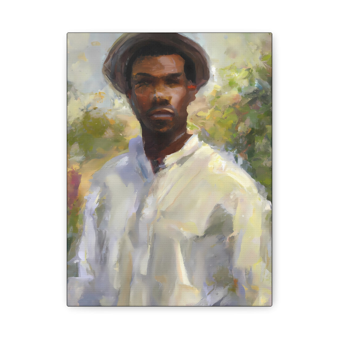 Man in White, Black Men Series CANVAS Wall Art