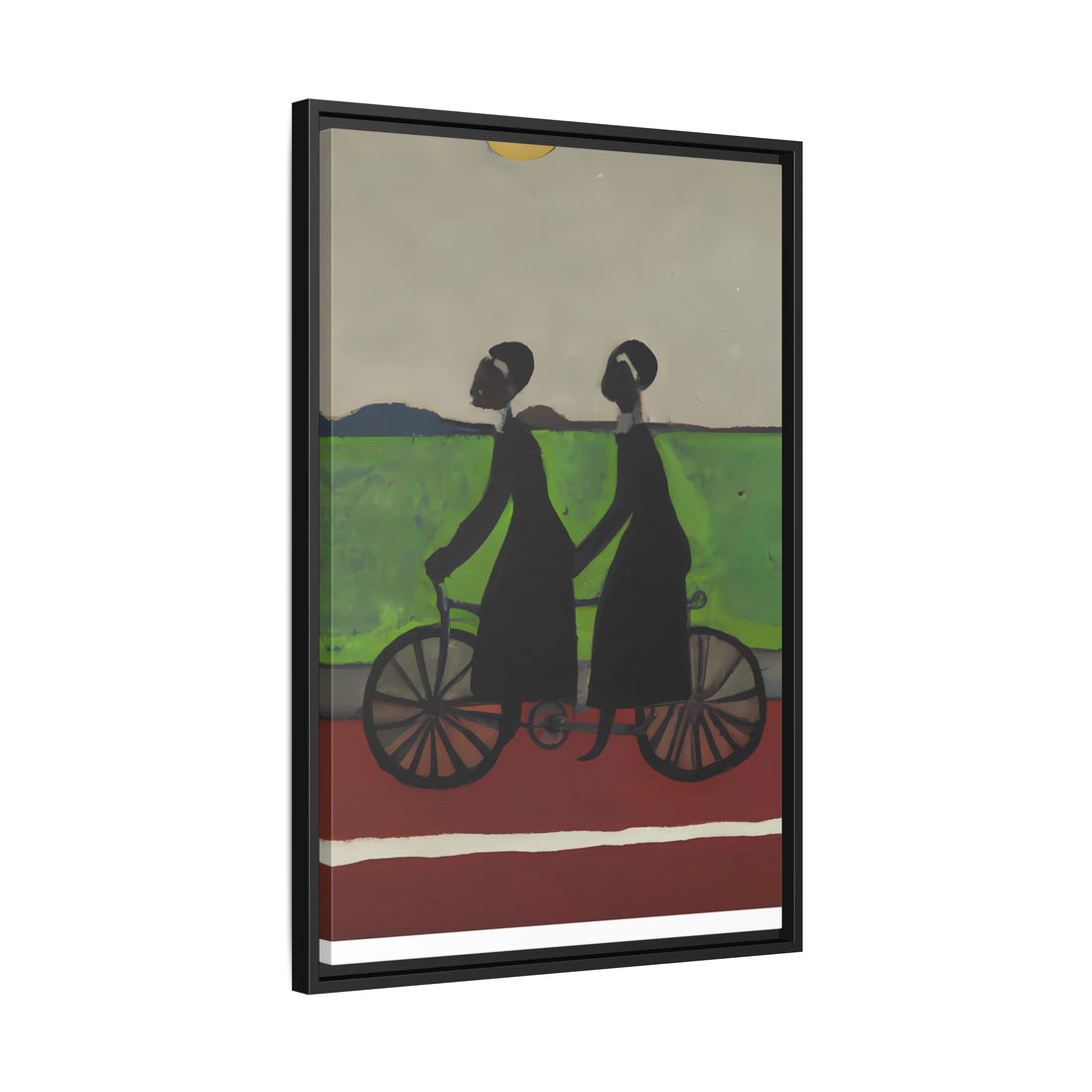 Double Ride, Folk Series, FRAMED Canvas Wall Art
