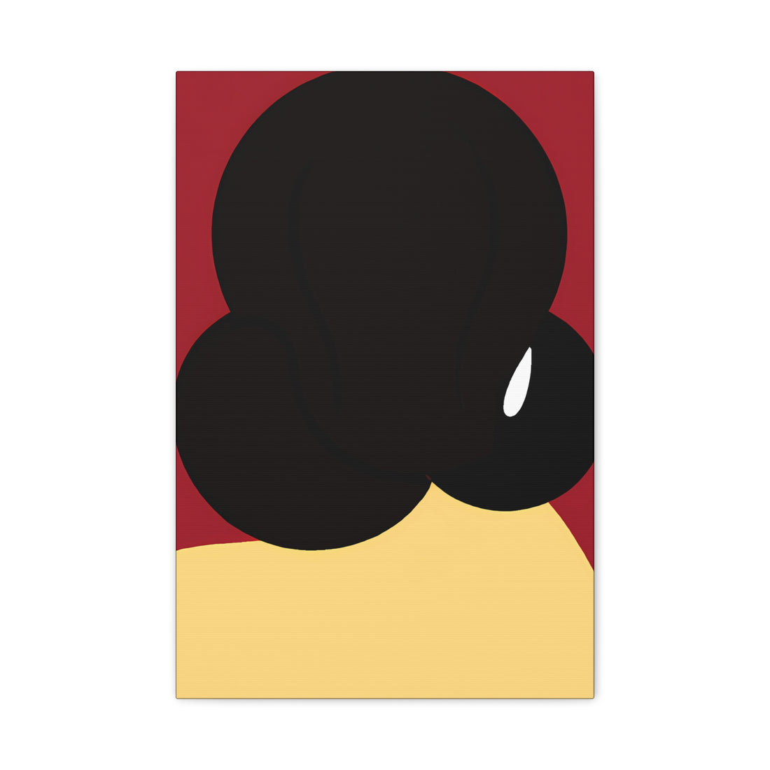 The Bun, Black Hair Art Series | Canvas Wall Art