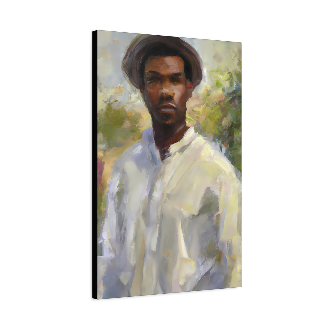 Man in White, Black Men Series CANVAS Wall Art