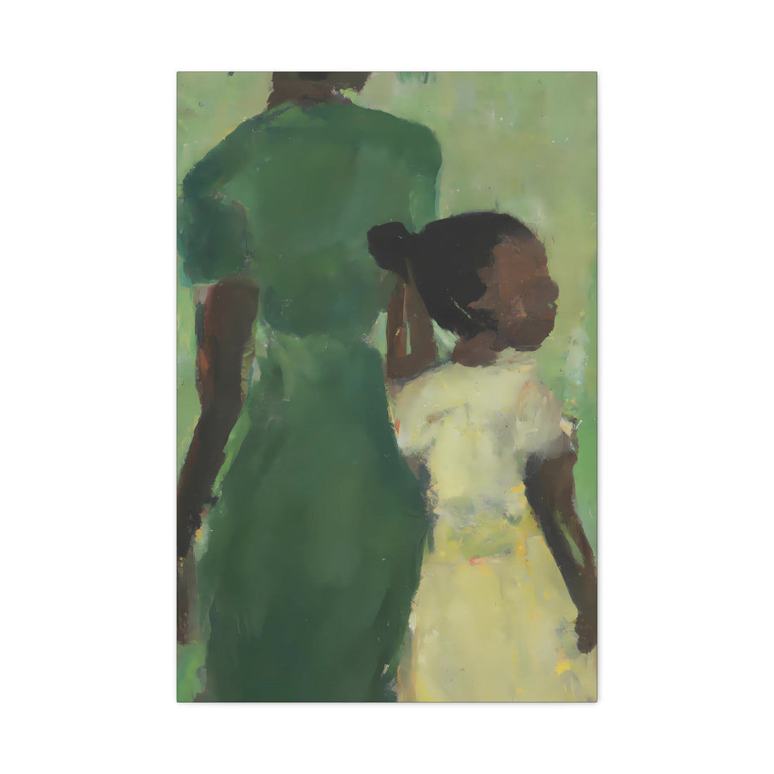 Green Mother, Daughter Series, CANVAS Wall Art